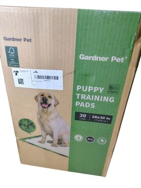 Amazon Gardner Pet Puppy Training Pads - Green and Brown Packaging